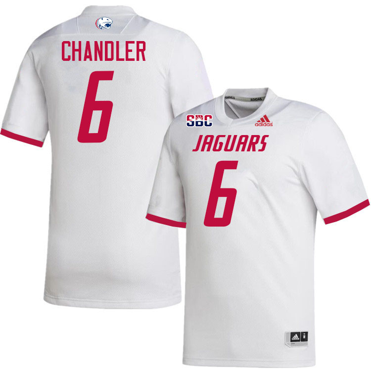 #6 Nehemiah Chandler South Alabama Jaguars Jerseys,College Football Uniforms,Apparels Stitched-White